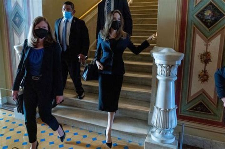 Angelina Jolie Nervously Giggles At White House Podium As She Discusses Violence Against Women Act
