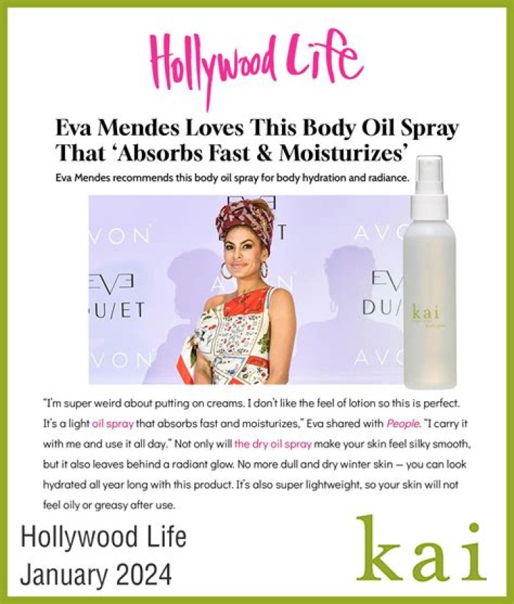 Eva Mendes Loves This Body Oil Spray That ‘Absorbs Fast & Moisturizes’