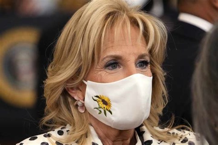 Jill Biden Wears Sunflower Mask Showing Support For Ukraine At WH Event & Twitter Cheers — Photo