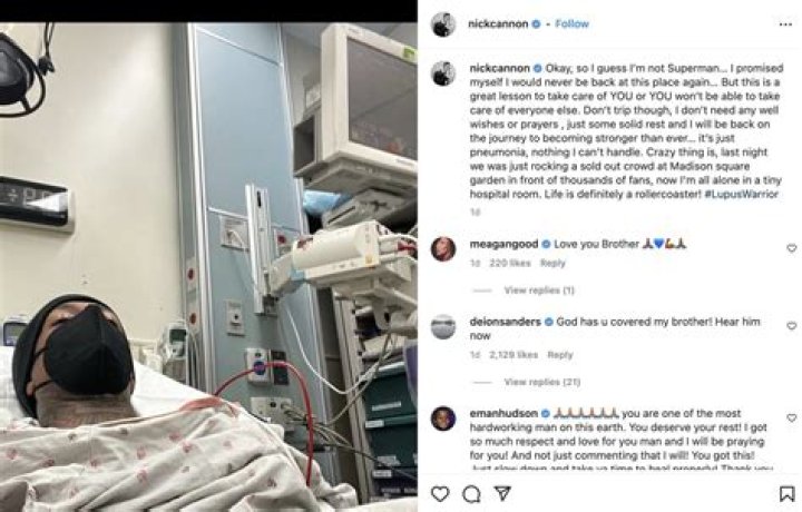Nick Cannon Hospitalized With Pneumonia He Reveals, As He Awaits Baby 13: ‘I Guess I’m Not Superman’