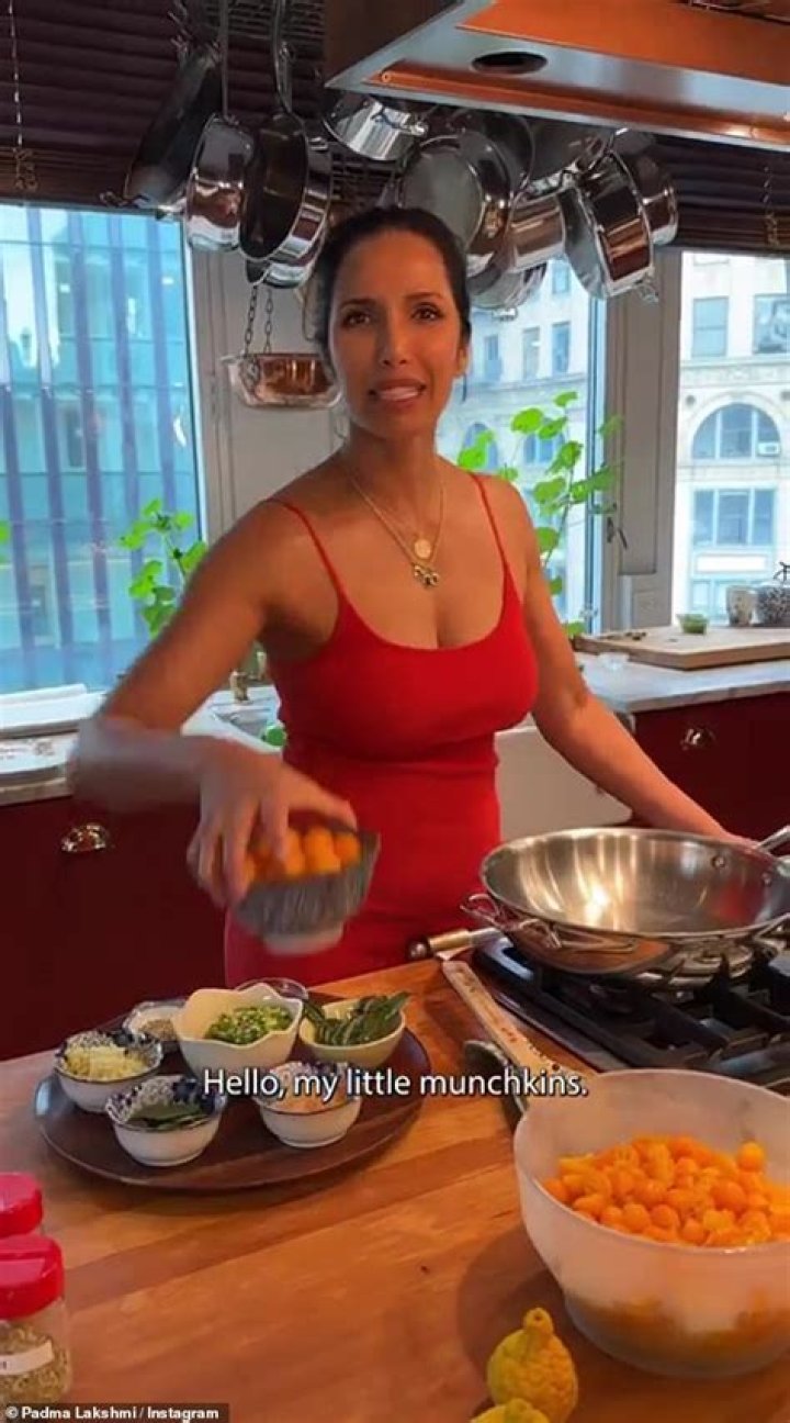 Padma Lakshmi, Topless, Eats Pizza In A Bathtub — See Pics – Hollywood Life