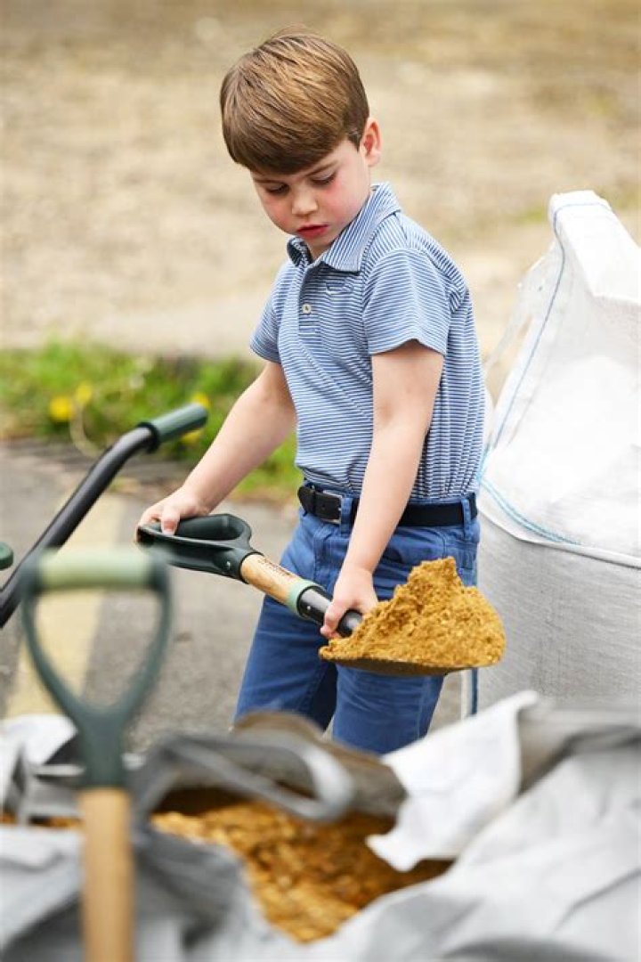 Prince Louis, 5, Shovels Dirt & Rides In A Tractor With Dad Prince William For His 1st Royal Engagement