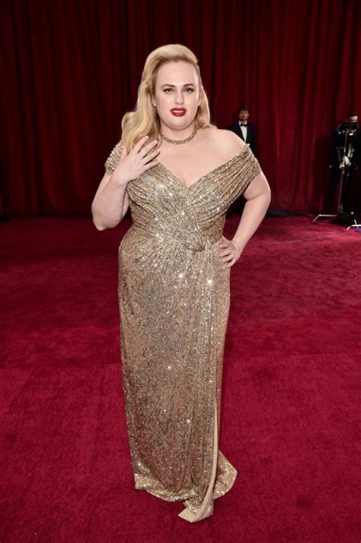 Rebel Wilson Stuns The Oscars Red Carpet In Glamorous Gold Gown