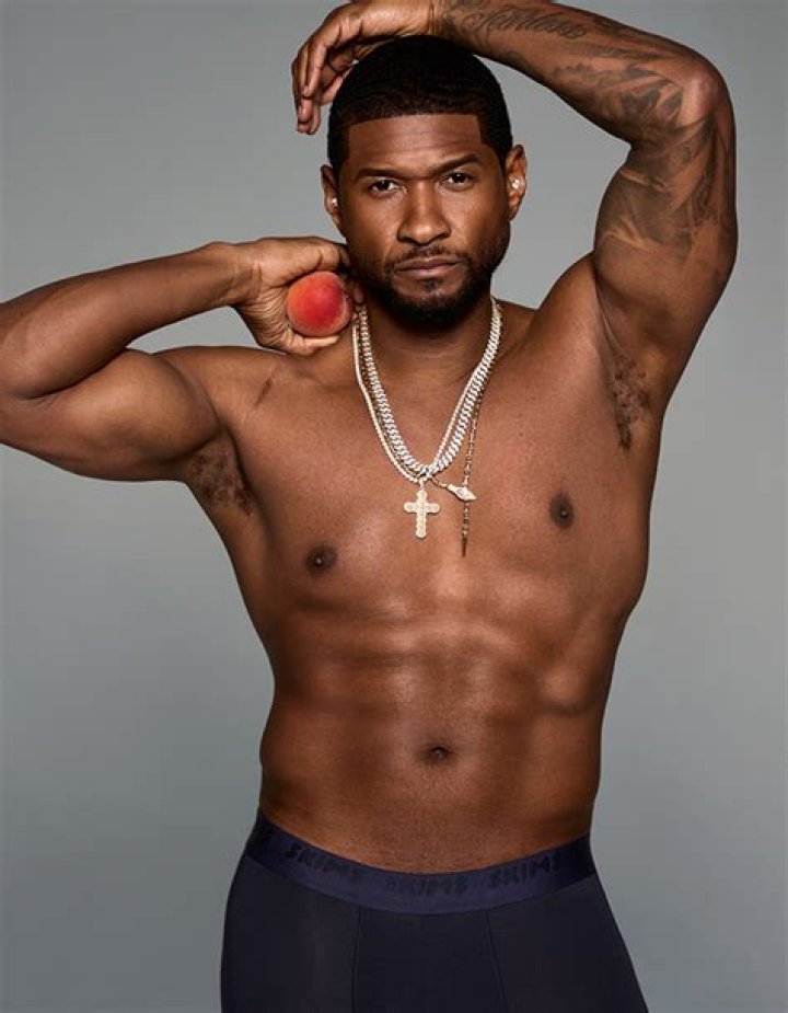 Usher Goes Shirtless & Rocks Only SKIMS Underwear in New Campaign Before the Super Bowl